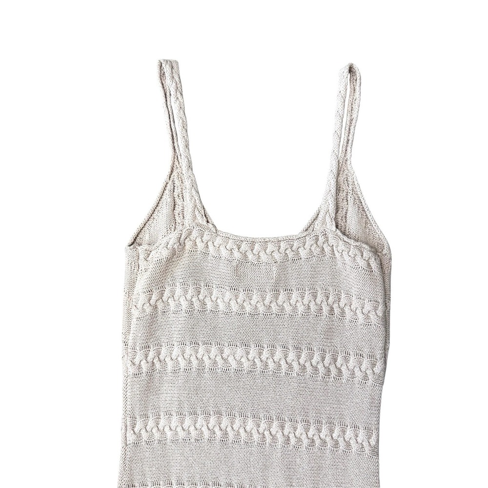 Seven Wonders Cable Knit Crotchet Maxi Dress Womens Small Coastal Festival Beach - Picture 3 of 9